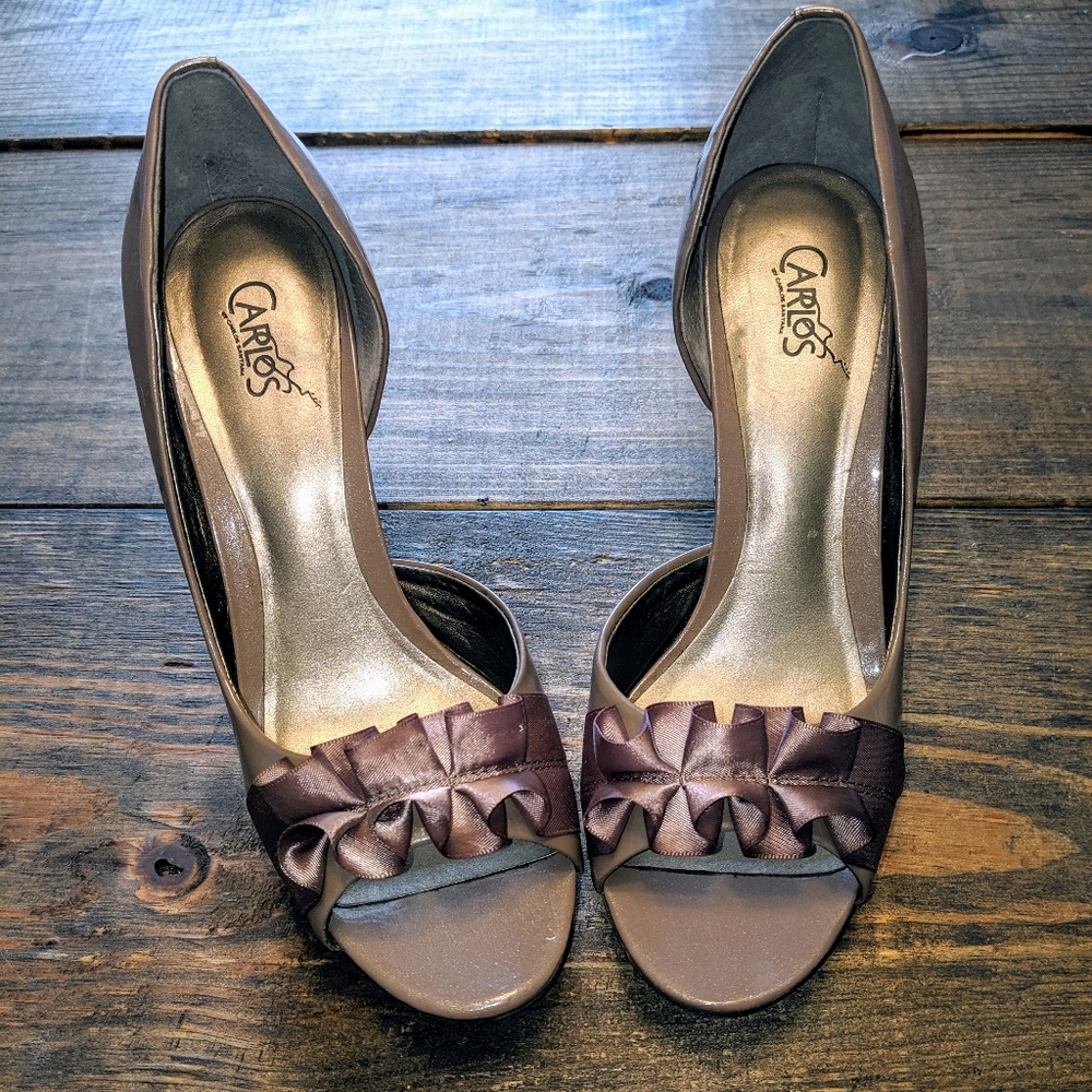 Carlos Santana taupe heels